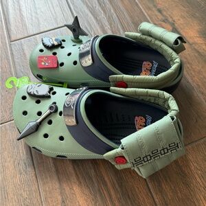 Naruto Crocs Kakashi Edition | Olive Green & Black | Size M7/W9